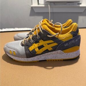 Asics Gel Lyte III Yellow and Gray Shoes high voltage
